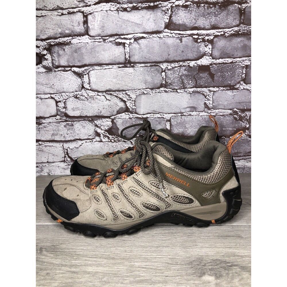 Merrell Crosslander 2 Boulder Apricot Beige Orange Lace Hiking Boots Men Sz 12M